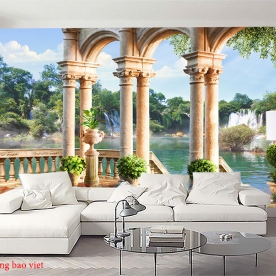 FM422 waterfall wall paintings