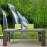 Wall paintings of waterfall me034
