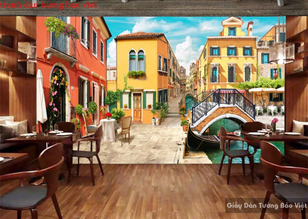 3d wall paintings for cafe Fm367 | Bao Viet wall paintings