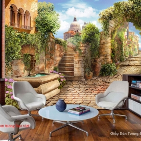 3d wall painting for cafe Fm374