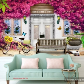 3d wall paintings for cafe v273