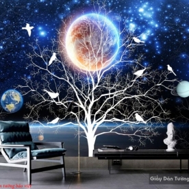 3d galaxy wall paintings for cafe d187