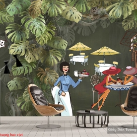 Wallpaper for cafe Fm385