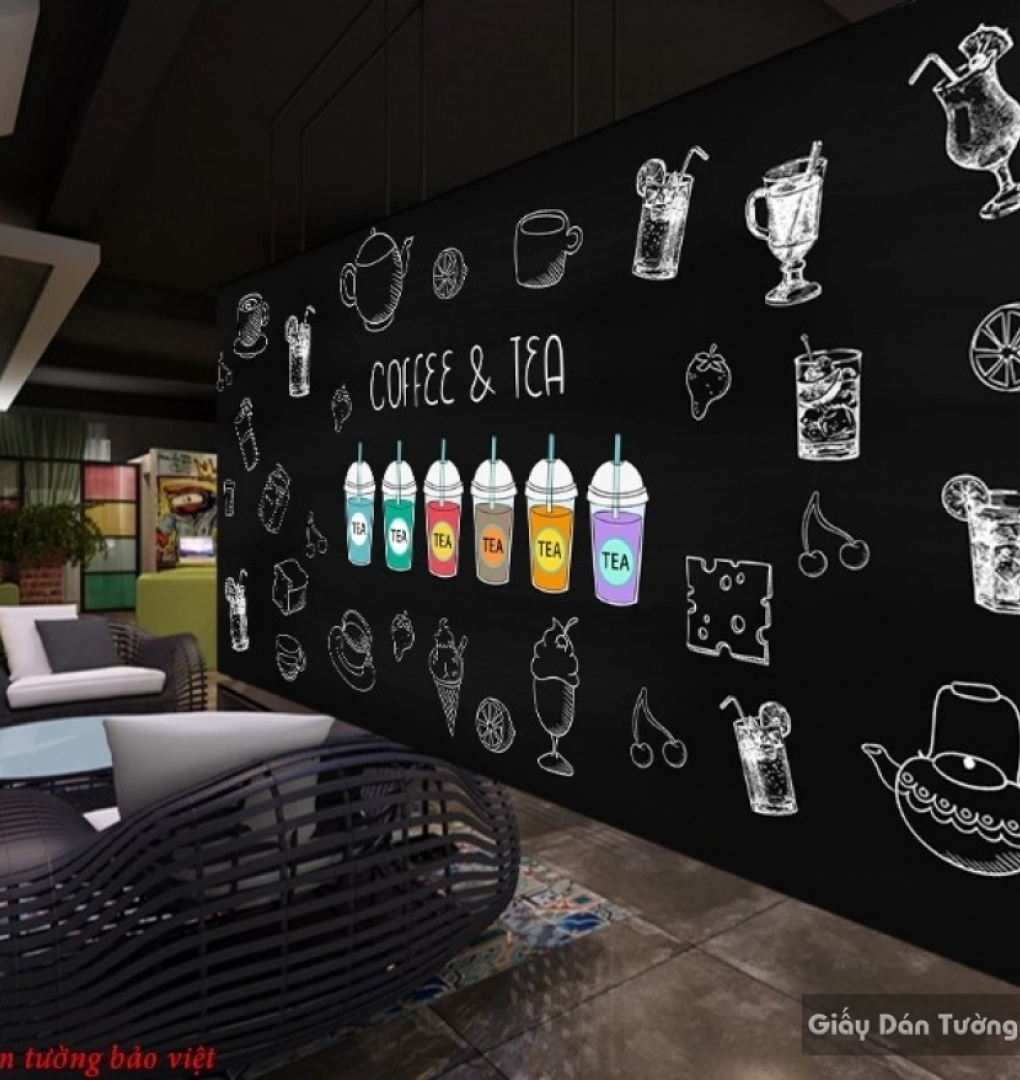 Wall paintings for milk tea shop d200