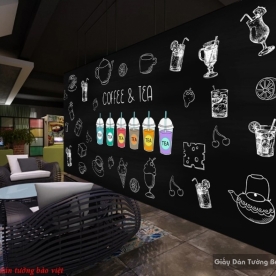 Wall paintings for milk tea shop d200