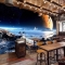 Galaxy wall paintings for cafe GA001