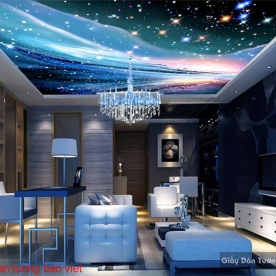 Galaxy wall paintings for cafe c152