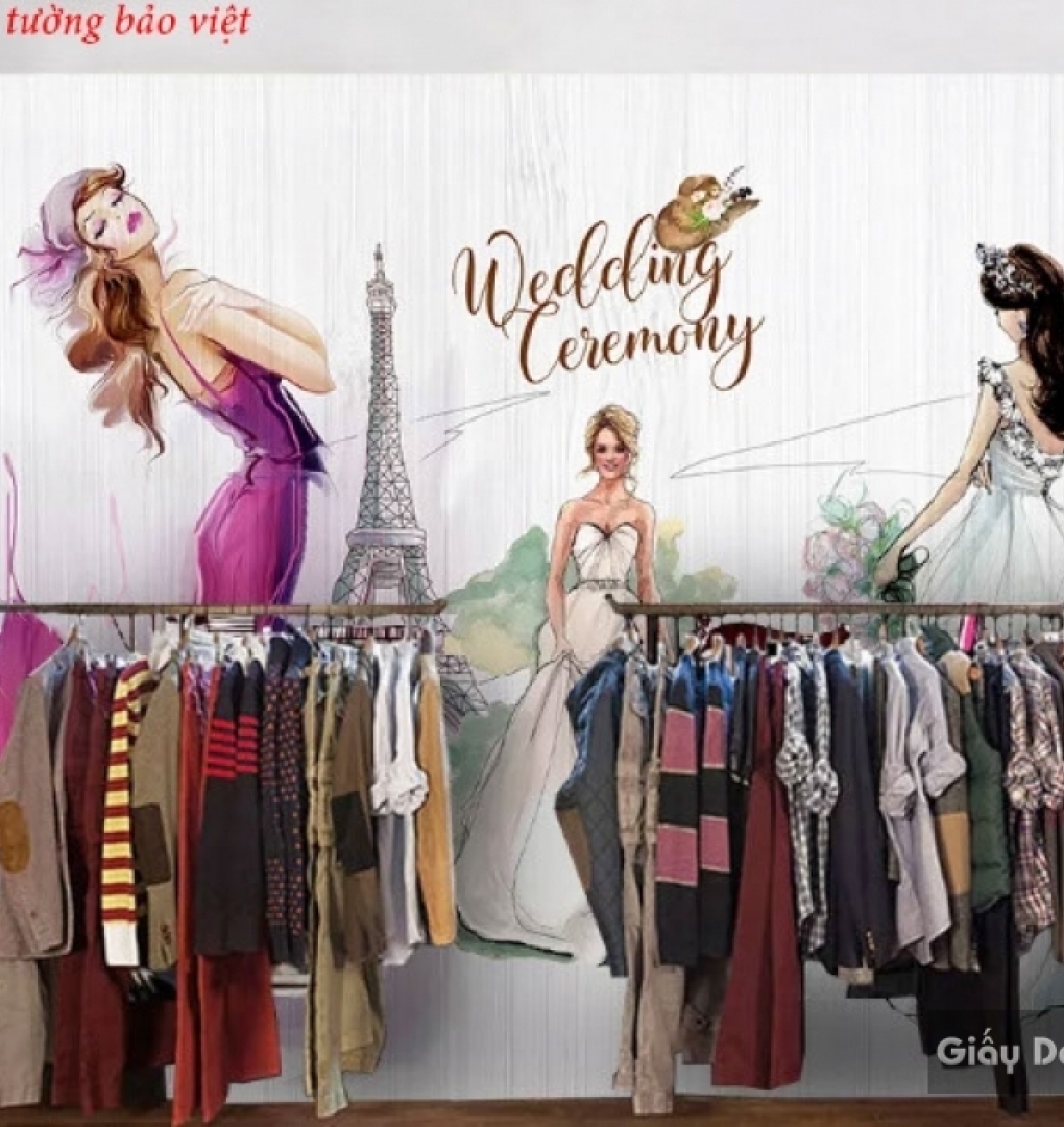 Decorative wall paintings of clothing stores d153