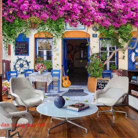 3d wall paintings for cafe fm428