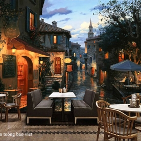 3d wall paintings for cafe fm461