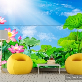 3D Lotus Wall Tiles H070