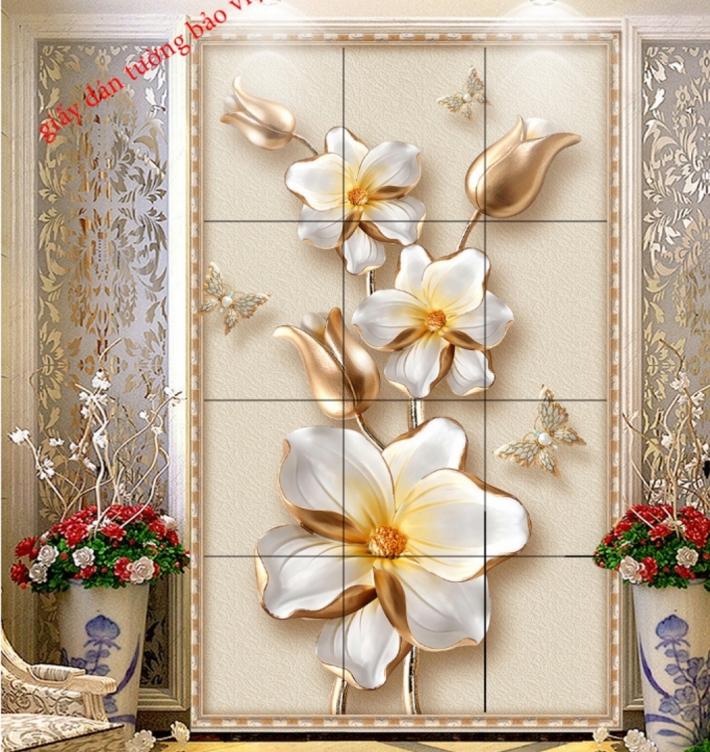 Painting 3D glass tiles on the beautiful wall K16334782 | 3D Brick ...