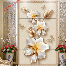 Painting 3D glass tiles on the beautiful wall K16334782