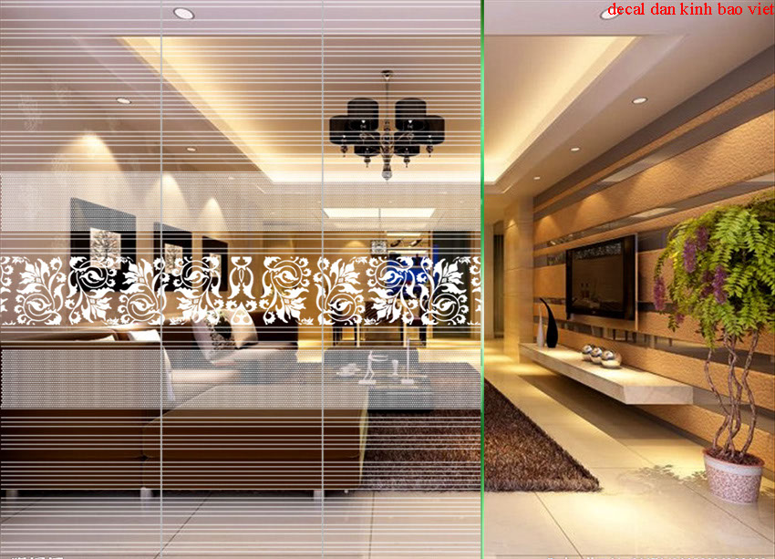 Decal window glass for glass doors014m