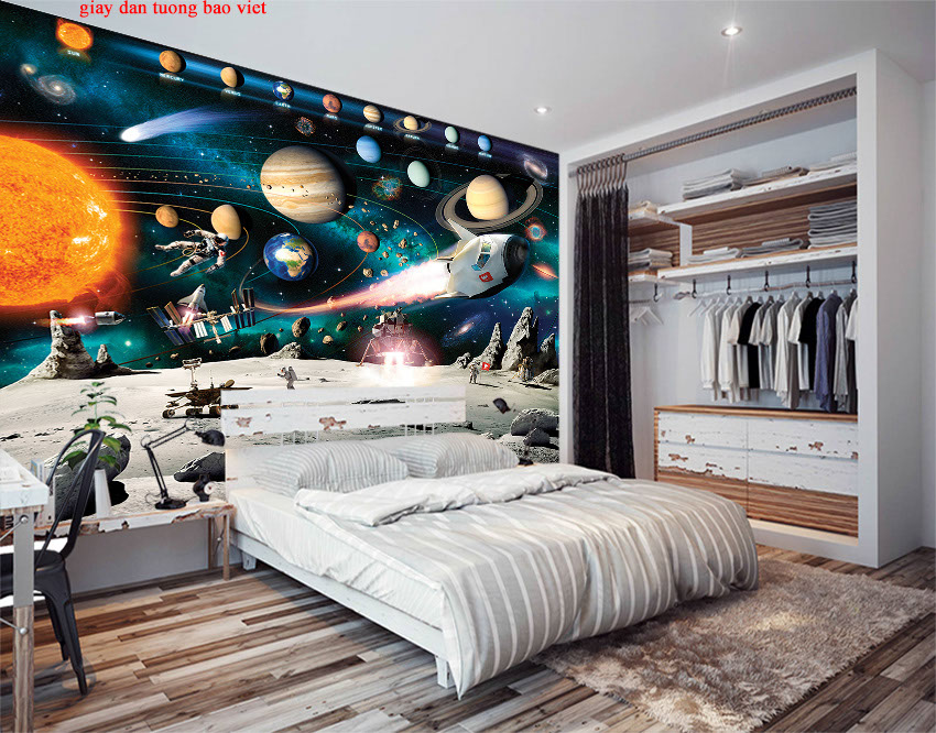 3d galaxy sky wallpaper for kid1818m room