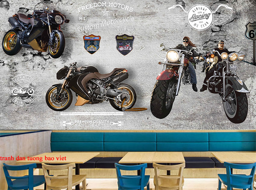 3d paintings of moto for cafe inspectors fm389m