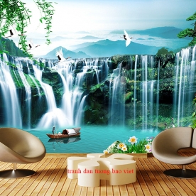 Giấy dán tường phòng khách ft133