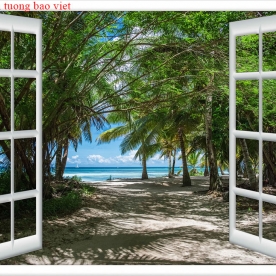 Tranh dán tường cửa sổ fi150