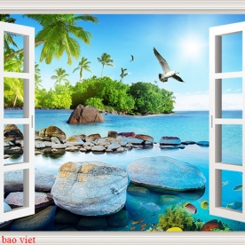 Tranh dán tường cửa sổ ms095