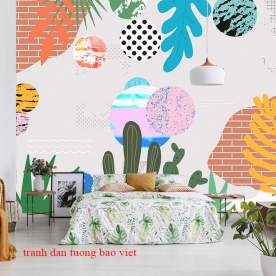 Tranh dán tường lập thể h316