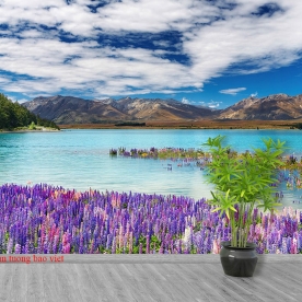 Tranh dán tường sông núi me207