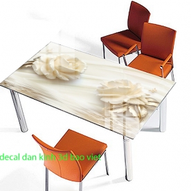 Decal dán kính 3d dán mặt bàn kính bfl050
