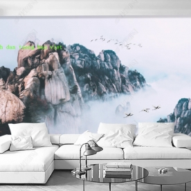 Tranh dán tường phong cảnh núi me400
