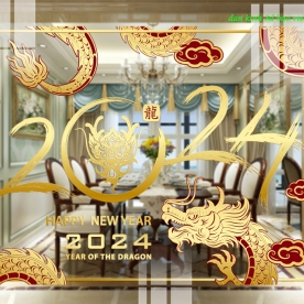 Decal dán kính cao cấp 3d trong suốt hình rồng se155