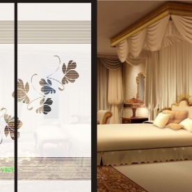 Decal dán kính nghệ thuật 3d glass121