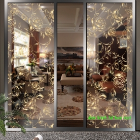 Decal dán kính nghệ thuật 3d trong suốt glass117