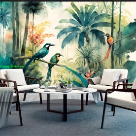 Giấy dán tường rừng nhiệt đới n2003-334