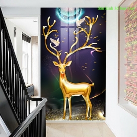 Tranh dán kính 3d 2 mặt k587