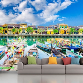 Tranh dán tường sông núi vn fm620