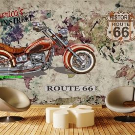 Tranh dán tường cho quán cafe trà sữa fm619