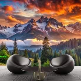 Tranh dán tường sông núi n2005-002