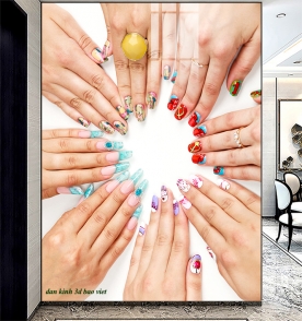 Decal dán kính cao cấp nails spa nails084