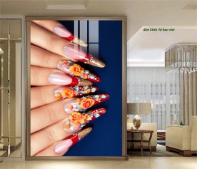 Decal dán kính cao cấp nails spa nails085