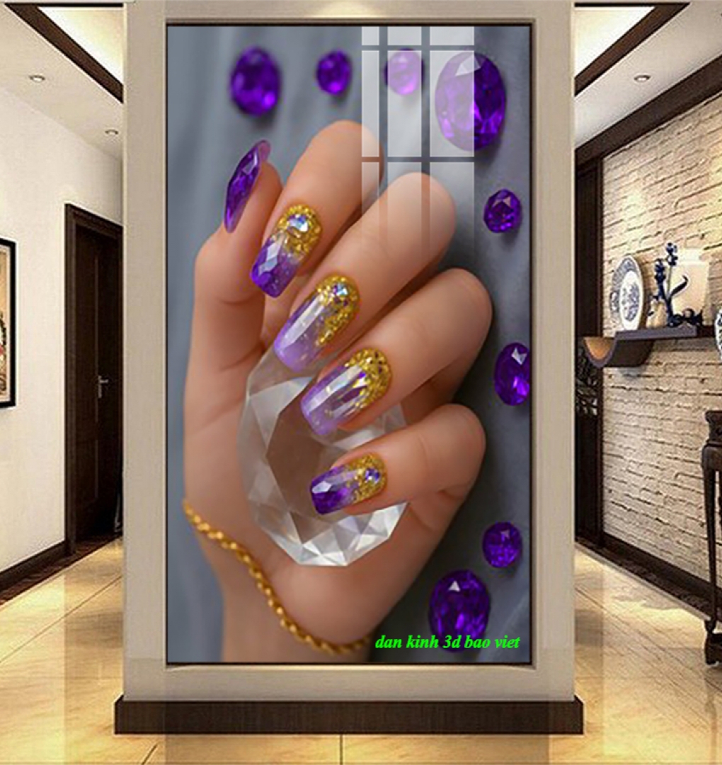Decal dán kính cao cấp spa nails n2026-18
