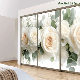 Tranh dán kính 3d 2 mặt hoa hồng sn2026-08