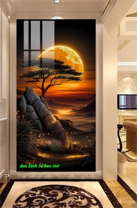 Tranh dán kính 3d 2 mặt k620