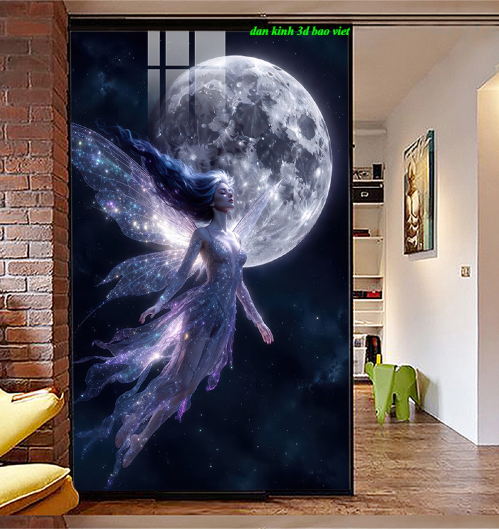 Tranh dán kính 3d 2 mặt k622