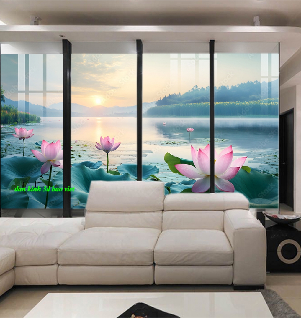 Tranh dán kính 3d 2 mặt phong cảnh n2026-07