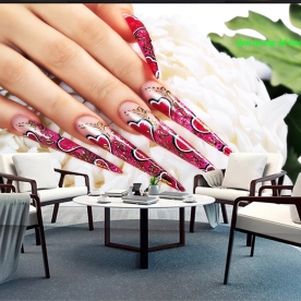 Tranh dán tường 3d nails spa se081