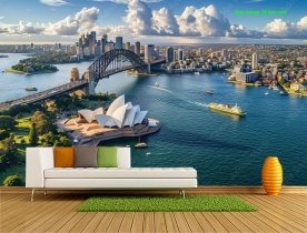 Tranh dán tường cảnh thành phố n2026-22