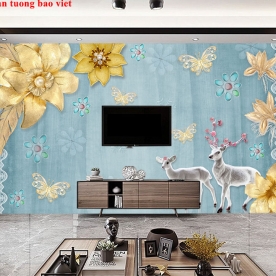 Giấy dán tường phòng khách 3d fl203