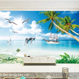 Giấy dán tường phòng khách s266