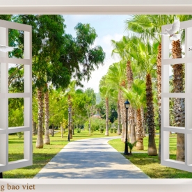 Tranh dán tường cửa sổ me300