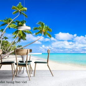 Tranh dán tường phong cảnh biển me303