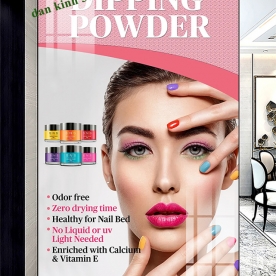 Tranh dán kính 3d nhìn 1 chiều chống nắng nails spa nails014