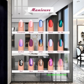 Decal dán kính cao cấp 3d cho tiệm nails se143
